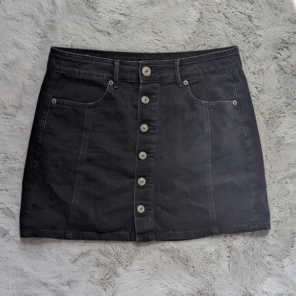American Eagle 90s Cotton Denim Mini Skirt - Picture 1 of 7
